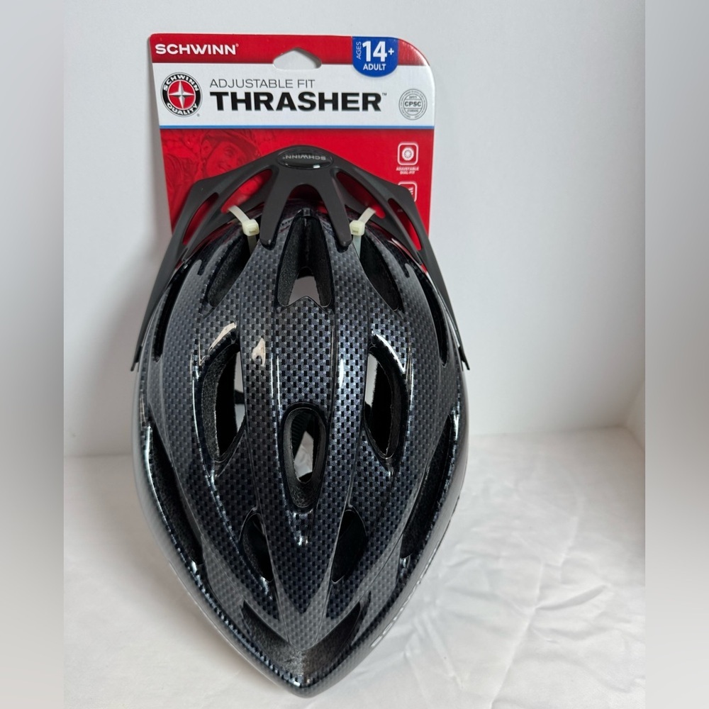 Schwinn Thrasher Adjustable Fit Adult Black Bike Helmet